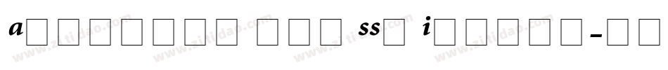 Atlantix Pro SSi Italic字体转换